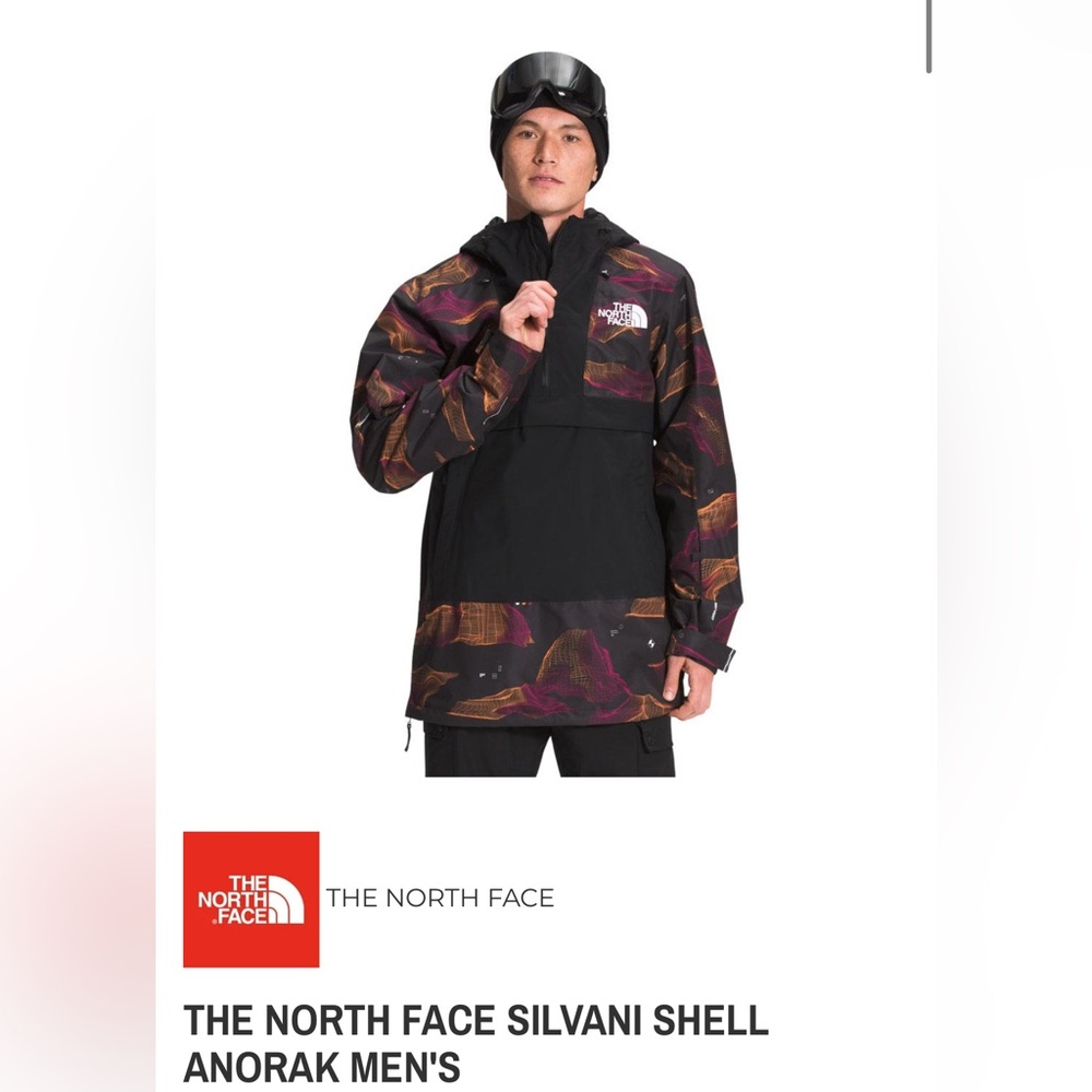 THE NORTH FACE SILVANI SHELL ANORAK MEN'S Black Half Dome print XL